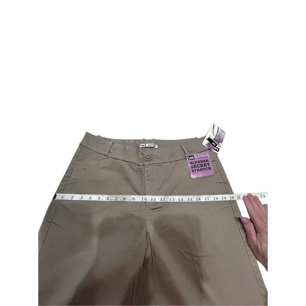 Lee Slender-Straight Leg-Stretch Khaki Pants Sz 16 LONG NWT - Picture 6 of 8